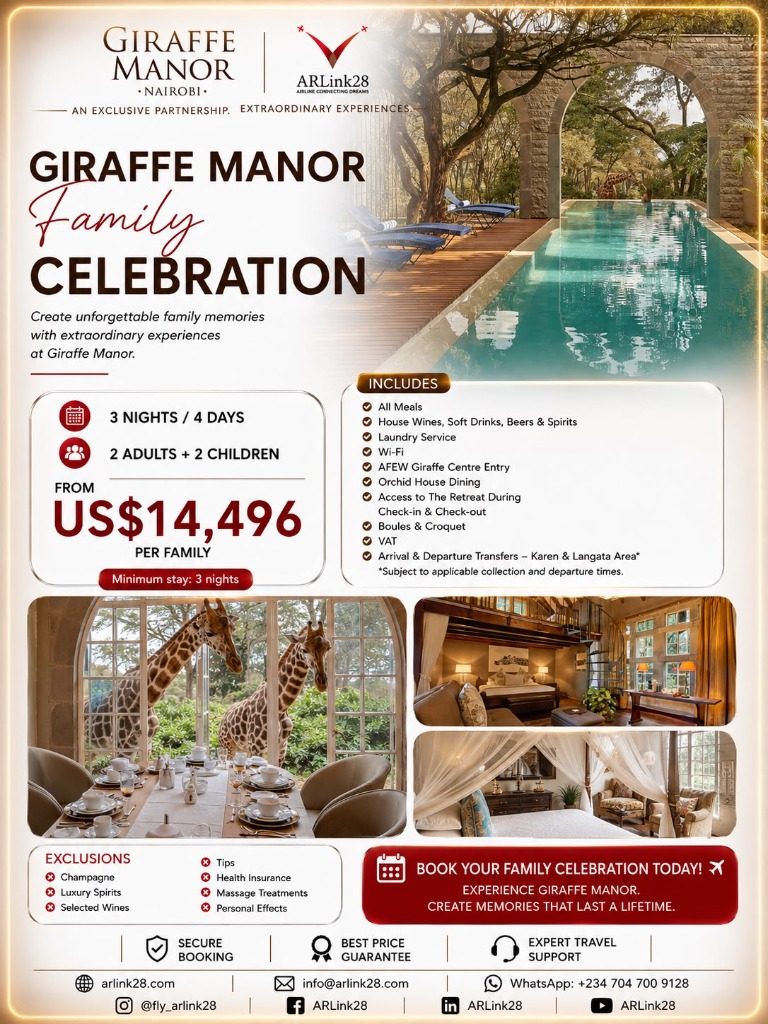 Giraffe Manor Grand Family Celebration