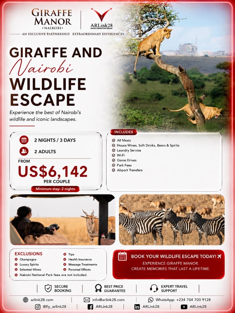 Giraffe and Nairobi Wildlife Escape