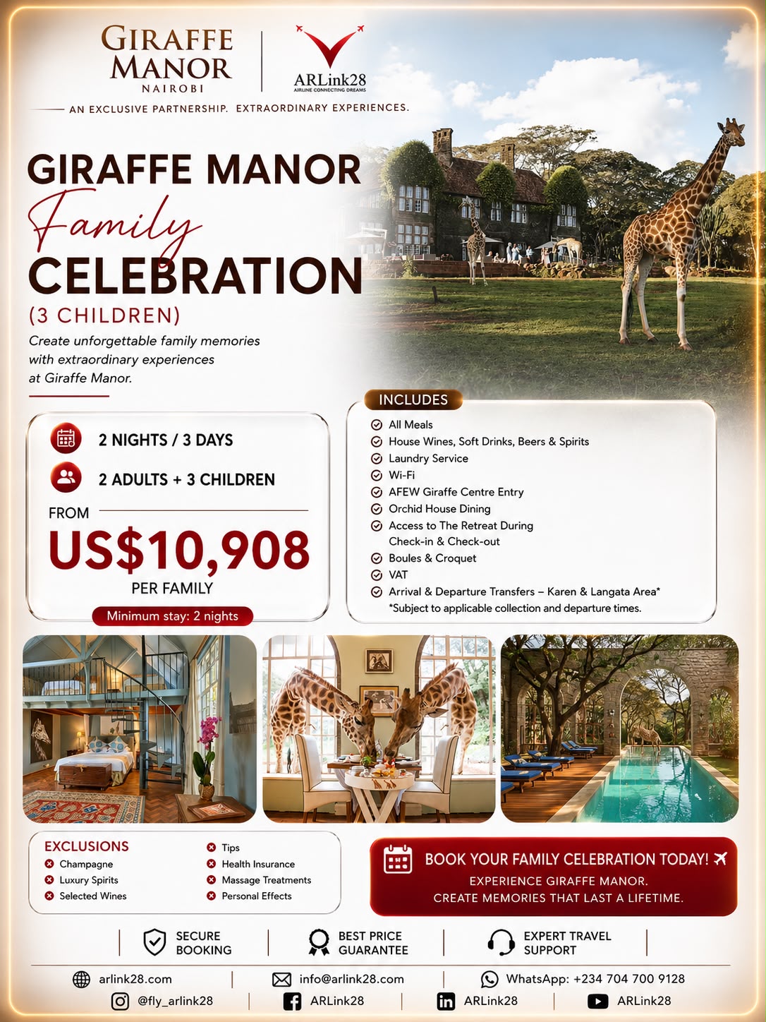 Giraffe Manor Family Celebration